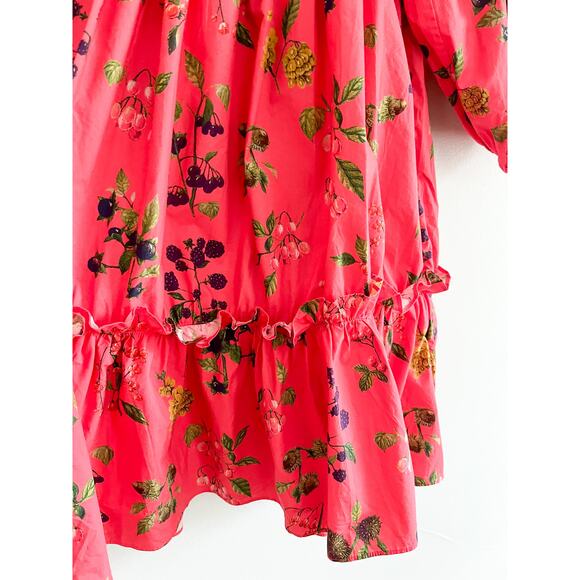 Cara Cara | Sip Sip Dress in Botanical Allover Coral | Sz XS - Picture 4 of 14
